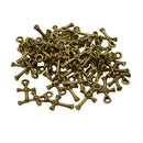 Religious 3D X Knot Cross Charms - 21 x 11 mm - Pack of 50 - Metal Antique Bronze Colors, Tiny Cross Pendants Ancient Bronze Jewelry Findings Beads DIY Craft Supplies