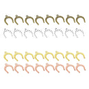 40 Pieces 4 Colors Horseshoe Shape Charms Dangle Pendants Findings Jewelry Making Accessories