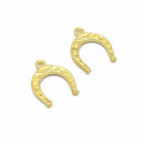 40 Pieces 4 Colors Horseshoe Shape Charms Dangle Pendants Findings Jewelry Making Accessories