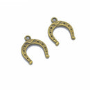 40 Pieces 4 Colors Horseshoe Shape Charms Dangle Pendants Findings Jewelry Making Accessories
