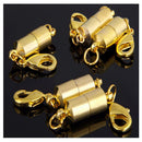 5 Pieces Cylinder Shape Magnetic Clasps with Lobster Clasp Connector Jewelry Making Findings 5.5mm