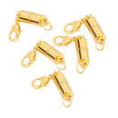 5 Pieces Cylinder Shape Magnetic Clasps with Lobster Clasp Connector Jewelry Making Findings 5.5mm
