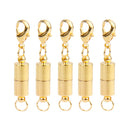 5 Pieces Cylinder Shape Magnetic Clasps with Lobster Clasp Connector Jewelry Making Findings 5.5mm