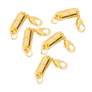 5 Pieces Cylinder Shape Magnetic Clasps with Lobster Clasp Connector Jewelry Making Findings 5.5mm