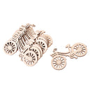 10 Pieces Blank Wooden Bicycle Embellishments Plain Unfinished MDF Cut Shapes 90 x 53mm for DIY Scrapbooking Card Making Wood Art Crafts Confetti Table Decor