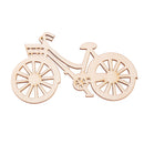 10 Pieces Blank Wooden Bicycle Embellishments Plain Unfinished MDF Cut Shapes 90 x 53mm for DIY Scrapbooking Card Making Wood Art Crafts Confetti Table Decor