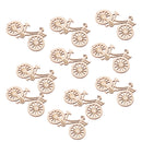 10 Pieces Blank Wooden Bicycle Embellishments Plain Unfinished MDF Cut Shapes 90 x 53mm for DIY Scrapbooking Card Making Wood Art Crafts Confetti Table Decor
