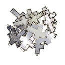 20 Pieces Lots 31.4x19x6.5MM Vintage Cross Pendant Bezel Trays, Tibetan Silver, Blanks Cameo Bezel Cabochon Settings for Jewelry Making Charms