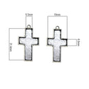 20 Pieces Lots 31.4x19x6.5MM Vintage Cross Pendant Bezel Trays, Tibetan Silver, Blanks Cameo Bezel Cabochon Settings for Jewelry Making Charms