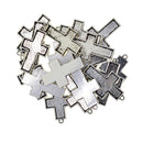 20 Pieces Lots 31.4x19x6.5MM Vintage Cross Pendant Bezel Trays, Tibetan Silver, Blanks Cameo Bezel Cabochon Settings for Jewelry Making Charms