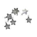 Wholesale 100 Pieces 20X15MM Star Pendant Bezel Trays, Tibetan Silver, Blanks Cameo Bezel Cabochon Settings for Jewelry Making Charms