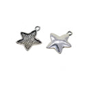 Wholesale 100 Pieces 20X15MM Star Pendant Bezel Trays, Tibetan Silver, Blanks Cameo Bezel Cabochon Settings for Jewelry Making Charms