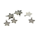 Wholesale 100 Pieces 20X15MM Star Pendant Bezel Trays, Tibetan Silver, Blanks Cameo Bezel Cabochon Settings for Jewelry Making Charms
