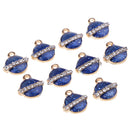 10 Pieces Decorative Round Pendants Enamel Charms Pendant XMAS Gift Sock Christmas Tree Hanging Decoration DIY Jewelry Making and Crafting Findings Crafts