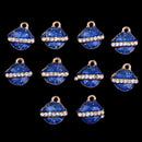 10 Pieces Decorative Round Pendants Enamel Charms Pendant XMAS Gift Sock Christmas Tree Hanging Decoration DIY Jewelry Making and Crafting Findings Crafts