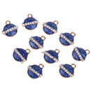 10 Pieces Decorative Round Pendants Enamel Charms Pendant XMAS Gift Sock Christmas Tree Hanging Decoration DIY Jewelry Making and Crafting Findings Crafts