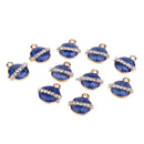 10 Pieces Decorative Round Pendants Enamel Charms Pendant XMAS Gift Sock Christmas Tree Hanging Decoration DIY Jewelry Making and Crafting Findings Crafts