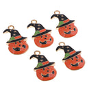 5pcs Halloween Pumpkin Hat Embellishments for Hair Ornament Buttons Crafts