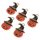 5pcs Halloween Pumpkin Hat Embellishments for Hair Ornament Buttons Crafts