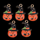 5pcs Halloween Pumpkin Hat Embellishments for Hair Ornament Buttons Crafts