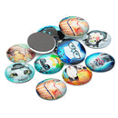20 Pieces CAT Style CARTOON DESIGN Half Round Glass Cabochons 12mm Jewelry Making Flatback Kids Crafts Accessory