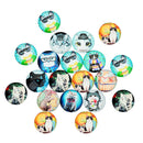 20 Pieces CAT Style CARTOON DESIGN Half Round Glass Cabochons 12mm Jewelry Making Flatback Kids Crafts Accessory