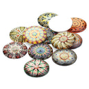 20pcs Round Handmade Photo Glass Floral Cabochon Dome Cameo Pendant Setting