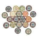 20pcs Round Handmade Photo Glass Floral Cabochon Dome Cameo Pendant Setting