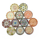20pcs Round Handmade Photo Glass Floral Cabochon Dome Cameo Pendant Setting