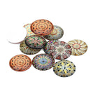 20pcs Round Handmade Photo Glass Floral Cabochon Dome Cameo Pendant Setting