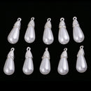 10 Pieces Water Droplet Pearl Pendants DIY Hair Accessories Jewelry Findings