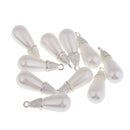 10 Pieces Water Droplet Pearl Pendants DIY Hair Accessories Jewelry Findings
