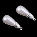 10 Pieces Water Droplet Pearl Pendants DIY Hair Accessories Jewelry Findings