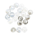 20 Pieces Multi AB Colors 14mm Round Crystal Glass Beads Rondelle Faceted Loose Spacer Bead for Jewelry Making Hair Accessory Findings