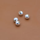 10 Pieces 925 Sterling Silver Seamless Spacer Loose Beads 4mm (1.2mm Hole)