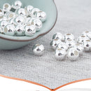 10 Pieces 925 Sterling Silver Seamless Spacer Loose Beads 4mm (1.2mm Hole)