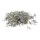 200 Piece Silver Mini Alloy Cross Shaped Charms Pendants DIY Jewelry Making Findings Accessories