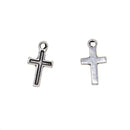 200 Piece Silver Mini Alloy Cross Shaped Charms Pendants DIY Jewelry Making Findings Accessories