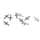 200 Piece Silver Mini Alloy Cross Shaped Charms Pendants DIY Jewelry Making Findings Accessories