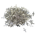 200 Piece Silver Mini Alloy Cross Shaped Charms Pendants DIY Jewelry Making Findings Accessories