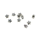 100 Pieces Zinc Metal Alloy Spacer Beads Star Tibetan Silver Color About 6mm(0.24")x3mm(0.12"|), 1mm Hole DIY Jewelry Making Necklace Bracelet Findings