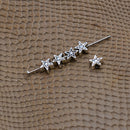 100 Pieces Zinc Metal Alloy Spacer Beads Star Tibetan Silver Color About 6mm(0.24")x3mm(0.12"|), 1mm Hole DIY Jewelry Making Necklace Bracelet Findings