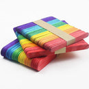 50 Pieces Mixed Colors Flat Wooden Popsicle Stick Kids Hand Crafts Art Ice Cream for Kids Children DIY Building Modelling Crafts