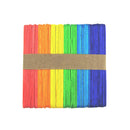 50 Pieces Mixed Colors Flat Wooden Popsicle Stick Kids Hand Crafts Art Ice Cream for Kids Children DIY Building Modelling Crafts