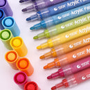 12 Pieces Acrylic Paint Pen Marker Pen Permanent Painting Pen Acrylic Painter for Artist Beginner