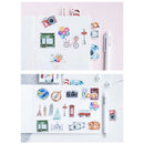 46 Pcs / lot Fashion Stamp Sticker Traveling Alone Theme Decoration Decal Seal Packaging Label DIY Diary Album Scrapbooking Envelopes Sealing Sticker Stationery