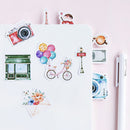 46 Pcs / lot Fashion Stamp Sticker Traveling Alone Theme Decoration Decal Seal Packaging Label DIY Diary Album Scrapbooking Envelopes Sealing Sticker Stationery
