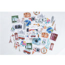 46 Pcs / lot Fashion Stamp Sticker Traveling Alone Theme Decoration Decal Seal Packaging Label DIY Diary Album Scrapbooking Envelopes Sealing Sticker Stationery