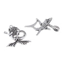 13 Pieces Zinc Alloy Plated Charms Pendants Simulated Mixed Sea Shell Starfishes Suspension Pendants Bracelet Necklace Accessories