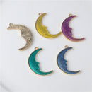 10 Pieces Moon Shaped Earrings Hair Crafts For Jewelry Making Accessories